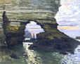 Claude Oscar Monet - A La Porte d`Amount Etretat- 1873 - Reproduction