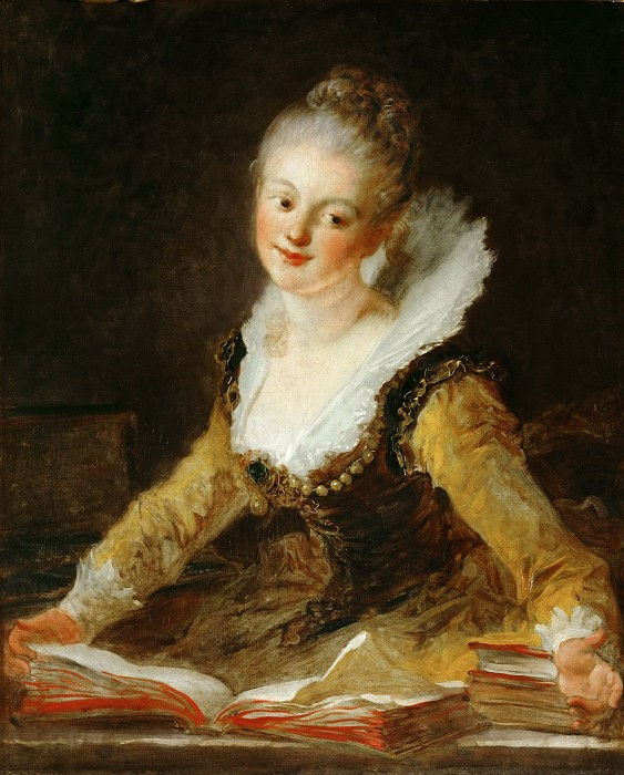 Jean Honore Fragonard - A learning - Reproduction