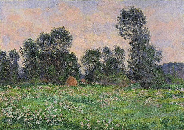 Claude Oscar Monet - A Meadow in Giverny- 1890 - Reproduction Oil Canvas Others