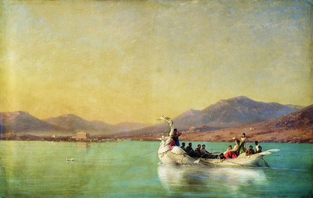 Ivan Konstantinovich Aivazovsky - A Wedding poet in ancient Greece 1886 94H146 - Reproduction Óleo Lienzo Otros