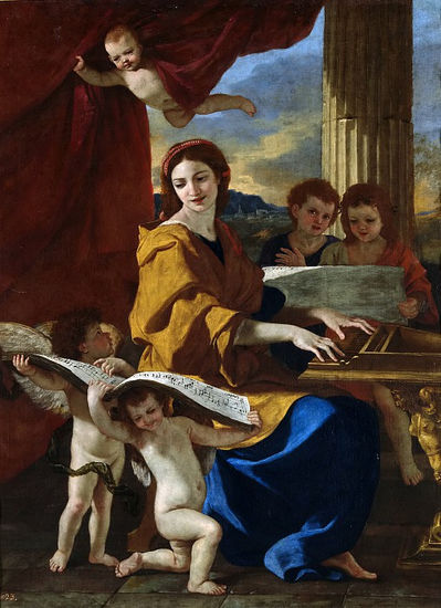 Nicolas Poussin - A Santa Cecilia - Reproduction Oil Canvas Others