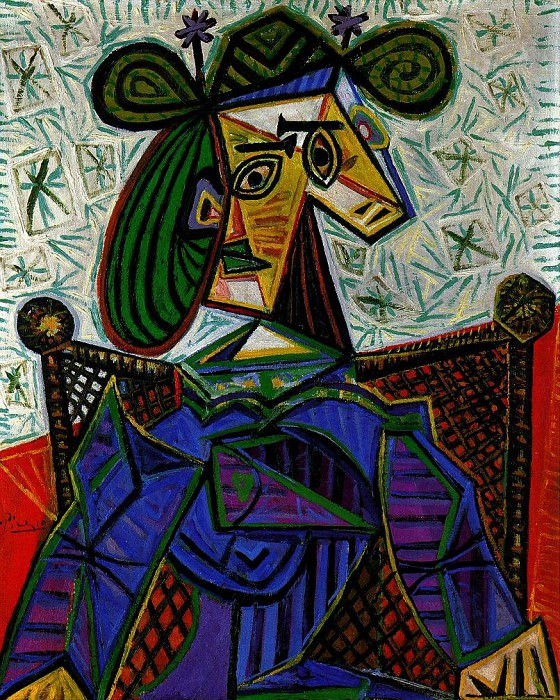 Pablo Picasso Period of creation 1931-1942 - A 1941 Femme assise dans un fauteuil 1 - Reproduction