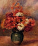 Pierre-Auguste Renoir - A Flowers in a Green Vase - Dahlilas and Asters - … - Reproduction