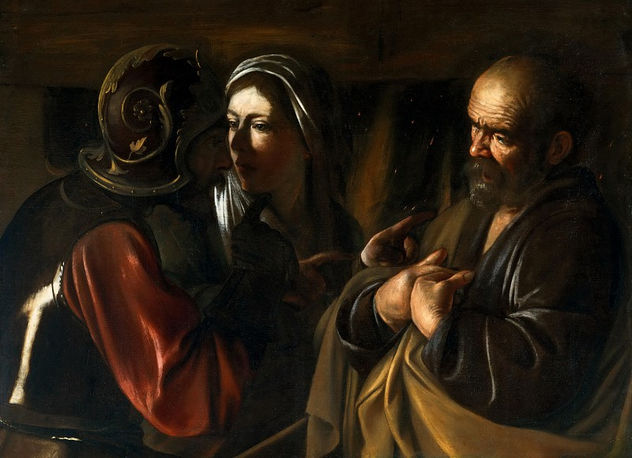 Michelangelo Merisi da Caravaggio - A Denial of Saint Peter - Reproduction
