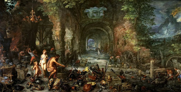 Jan Brueghel The Elder - A Fire - Reproduction