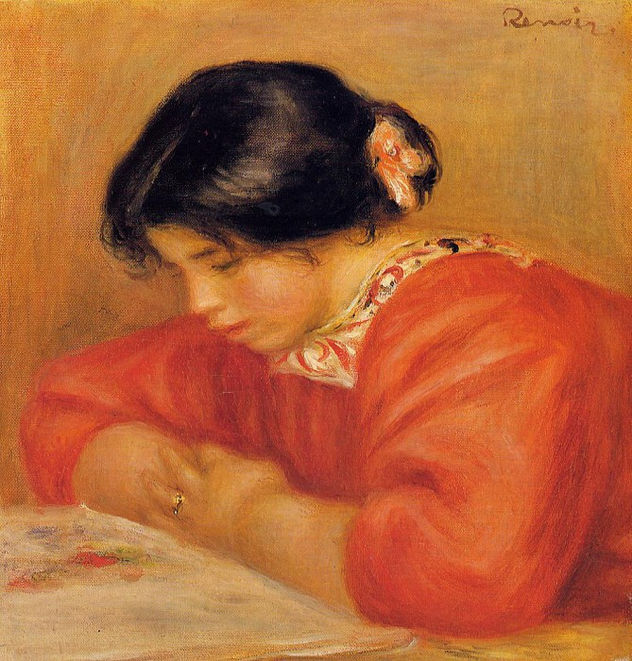 Pierre-Auguste Renoir - A Leontine Reading - 1909 - Reproduction
