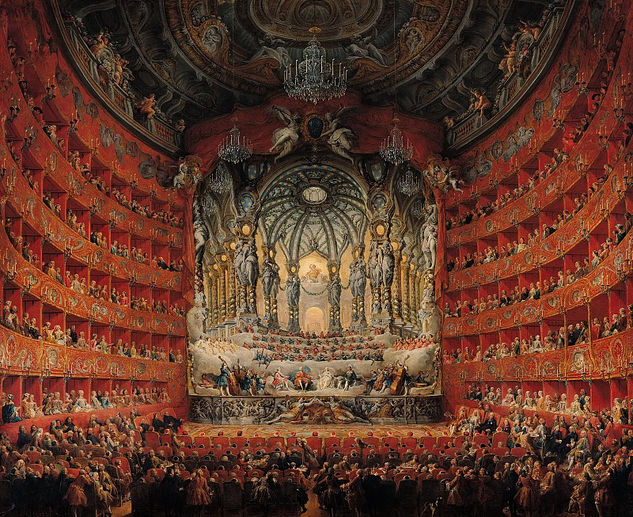 Giovanni Paolo Panini - A Concert given by Cardinal de La Rochefoucauld at t… - Reproduction Óleo Lienzo Otros