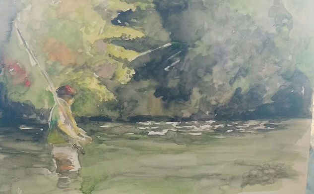 Leyendo el Rio Watercolour Paper Landscaping