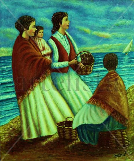 Mujeres esperando a...
