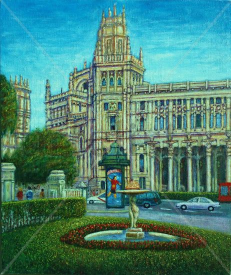 Edificio de correos de Madrid Oil Canvas Others