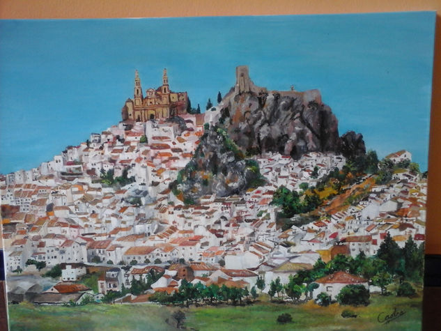 vista de un pueblo blanco Oil Canvas Landscaping