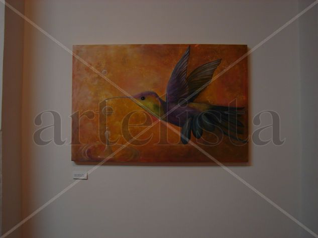 el colibri de mi jardin Acrylic Canvas Animals