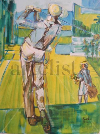 Jugador de golf Oil Canvas Sports