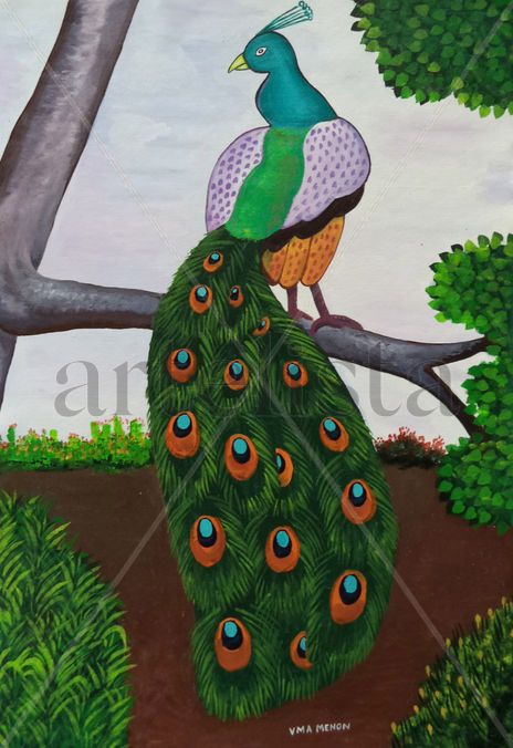 Sitting peacock