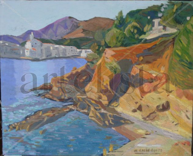 18- Cala de Cadaqués Acrylic Canvas Marine Painting