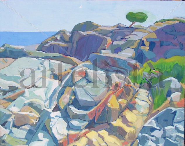 14-Rocas y mar Acrylic Canvas Landscaping