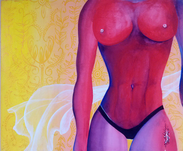 body at summer Acrylic Panel Nude Paintings