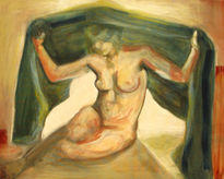 Nude with veil