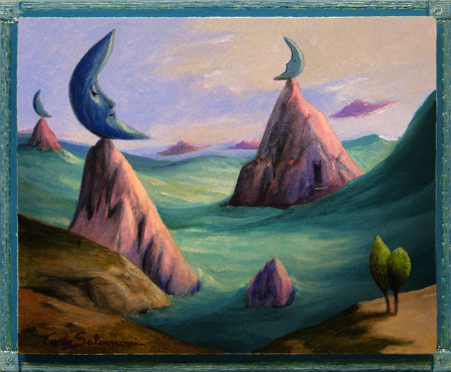 La marea de las tres lunas - ( enmarcado ) Acrylic Panel Landscaping