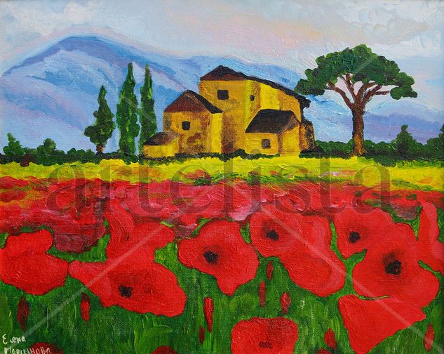 paisaje italiano Oil Canvas Still Life Paintings