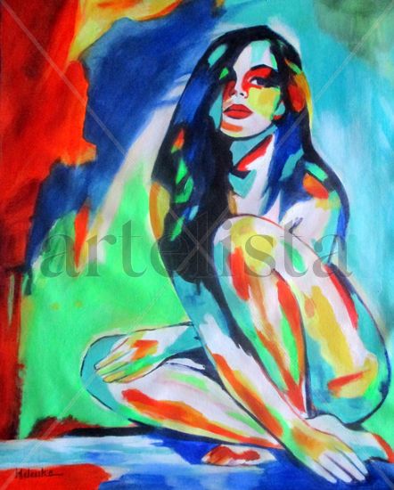 Pulsating feelings Acrylic Canvas Nude Paintings