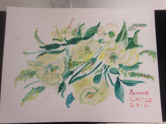 Ramo de Bodas Watercolour Paper Floral Painting