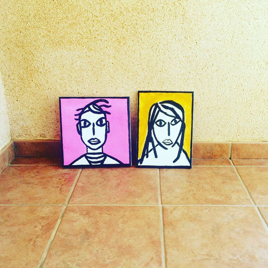 Mr&Mrs Acrylic Canvas Portrait