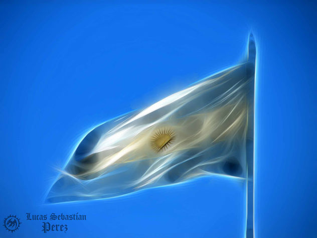 Bandera Argentina Efeto Fractalius