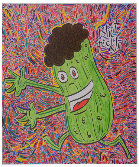 Shit pickle Felt-tip pen Canvas Figure Painting