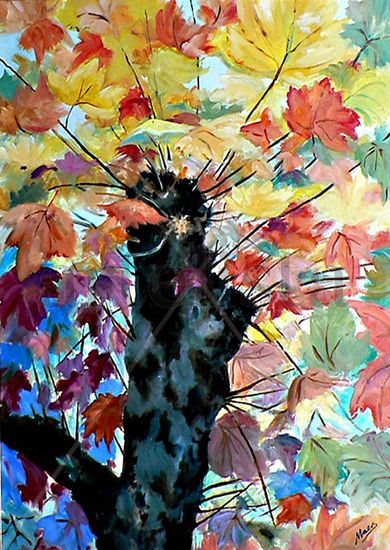 Colores otoñales Oil Canvas Floral Painting