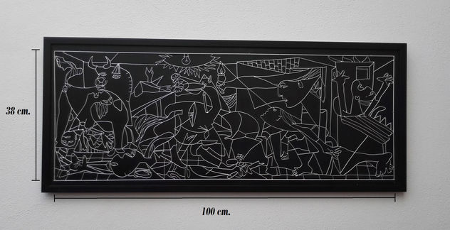 Cuadro Guernica en alambre galvanizado