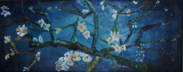 ALMENDRO EN FLOR Acrylic Canvas Landscaping