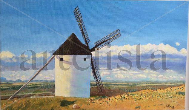 testigo del viento Oil Canvas Landscaping