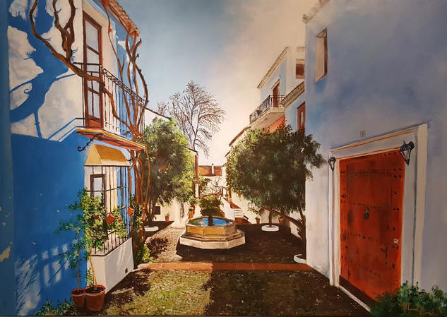 Plaza de Santa Clara Acrylic Canvas Landscaping