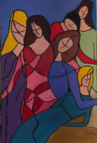 Mujeres. Improvisación nº 5 Media Mixta Tabla Figura