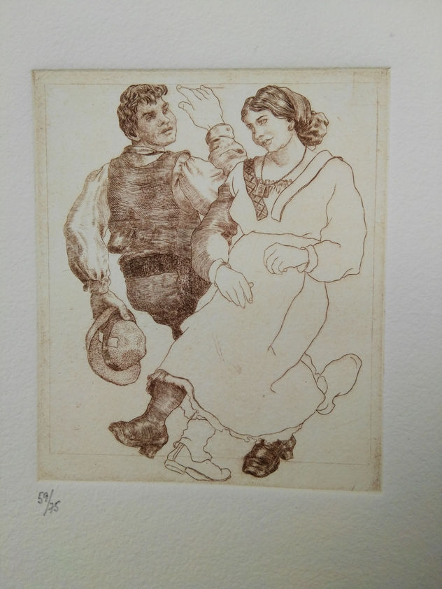 Sin título (Pareja de campesinos bailando)