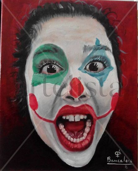 payaso Oil Canvas Portrait