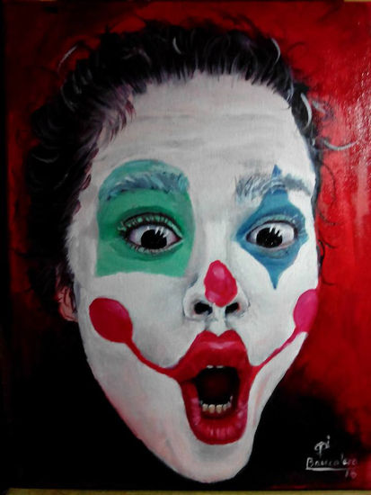 payaso Oil Canvas Portrait