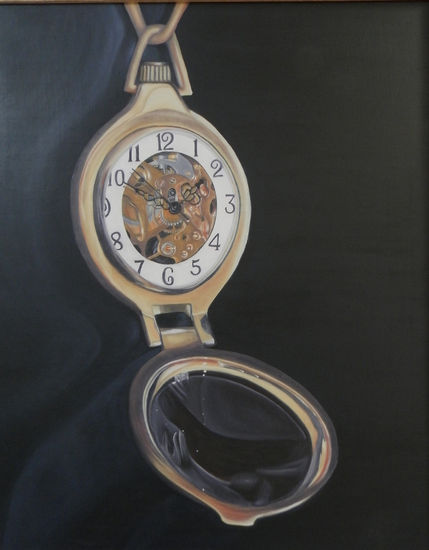 Reloj de bolsillo Oil Canvas Still Life Paintings