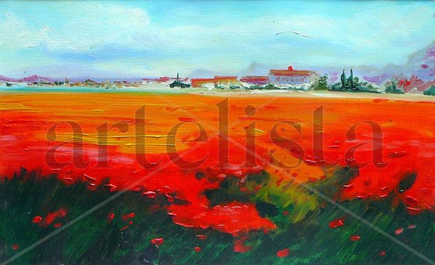 Paisaje de amapolas
