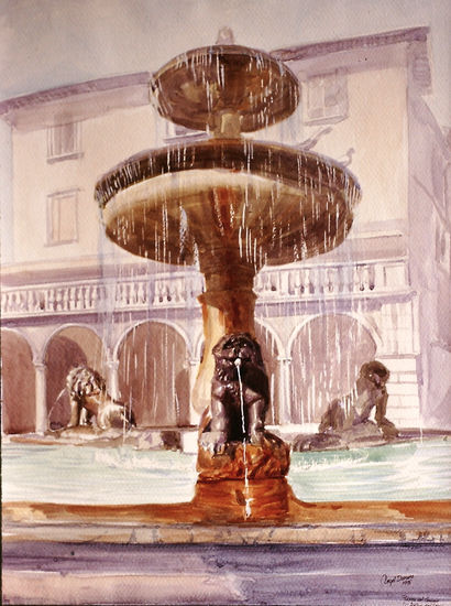 Fuente de Asís Watercolour Paper Landscaping