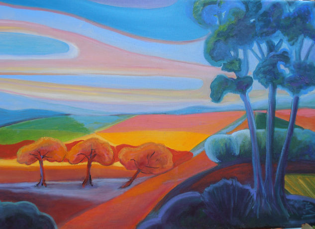 alli en el horizonte II Oil Canvas Landscaping