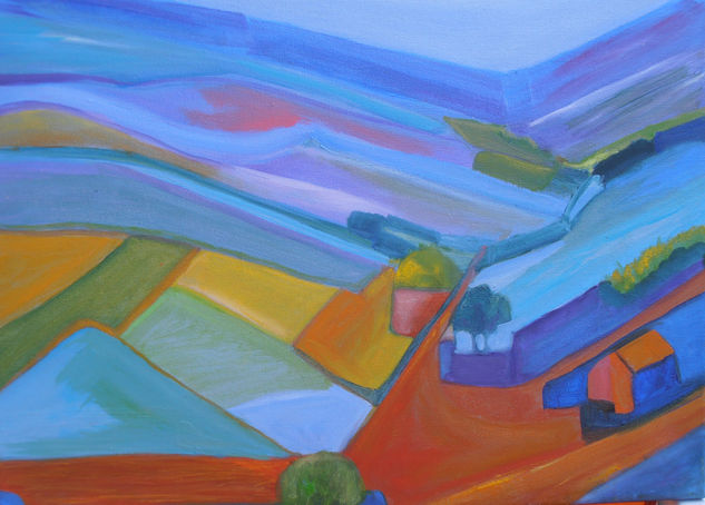 paisaje azul Oil Canvas Landscaping