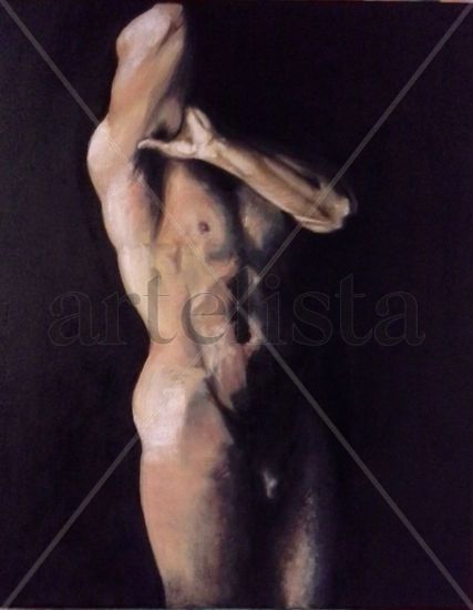 Torso masculino Óleo Lienzo Desnudos