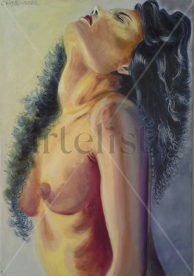 Torso femenino de perfil Oil Canvas Nude Paintings