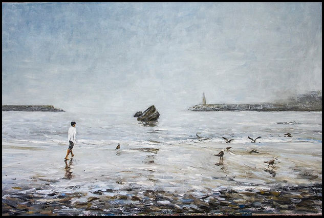 Mañana en Luarca Oil Canvas Marine Painting