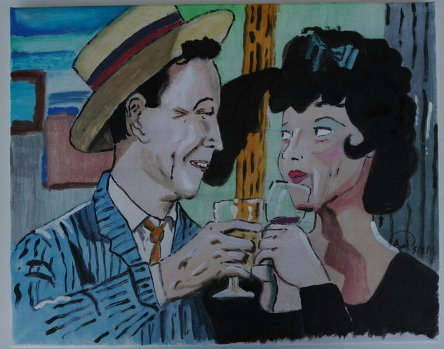 Jack y Shirley Acrylic Canvas Portrait