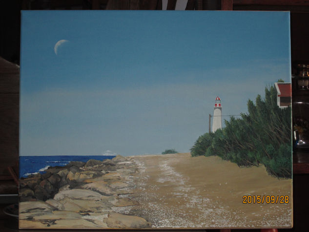 Faro de La Paloma Oil Canvas Marine Painting