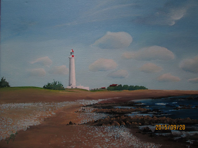 FARO DE LA PALOMA DESDE ANACONDA Oil Canvas Marine Painting