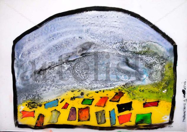 En la playa Mixed media Others Marine Painting